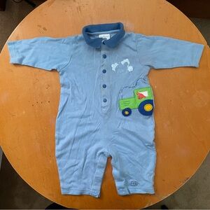 Carter’s Tykes Blue Train Boys Cotton Boys 6-9M Soft One Piece